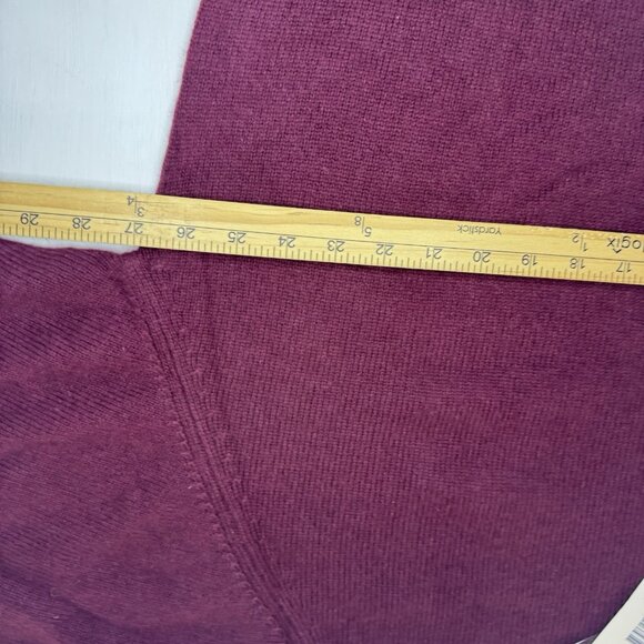 VTG Field Gear Pure Cashmere Mens XL Sweater Shirt Long Sleeve Burgundy 90s Y2K - Picture 7 of 9